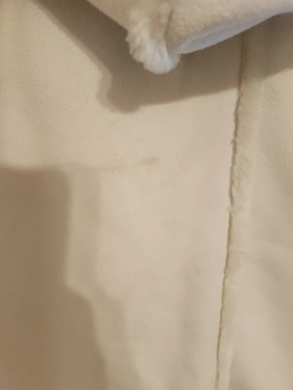 Liz Claiborne Cream Teddy Zip Front Hooded Jacket
